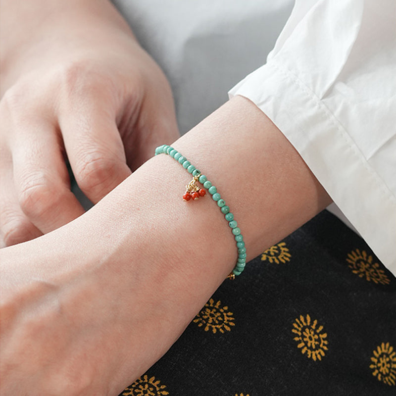 Natural Turquoise bracelet Handmade healing Stone Gift