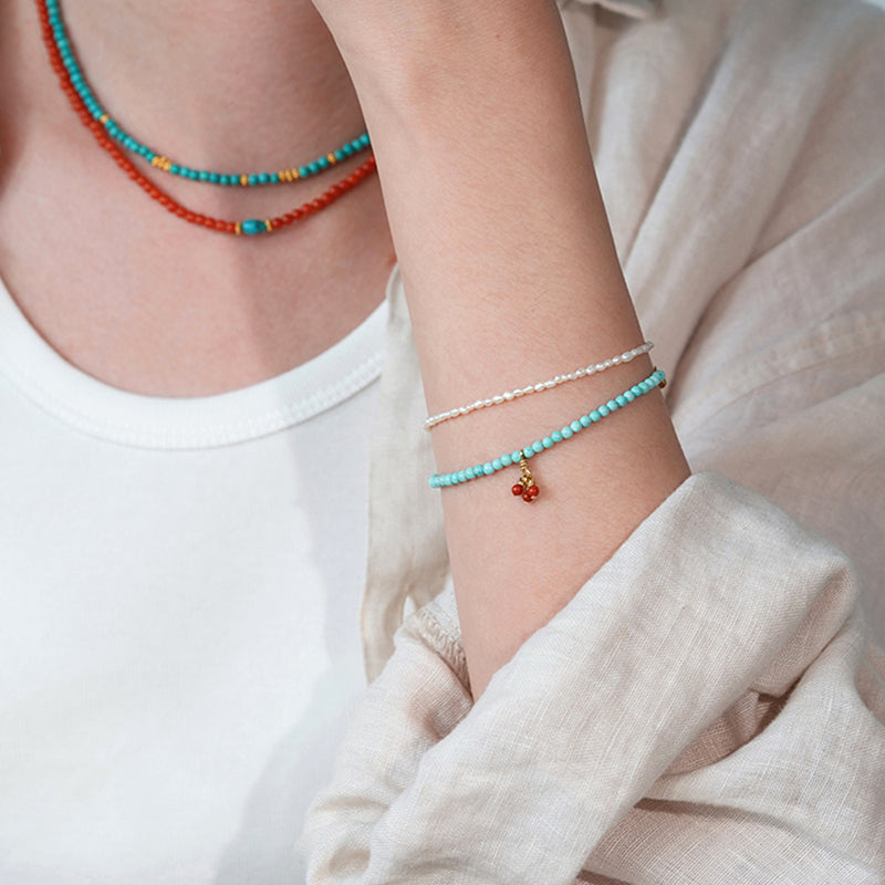 Natural Turquoise bracelet Handmade healing Stone Gift