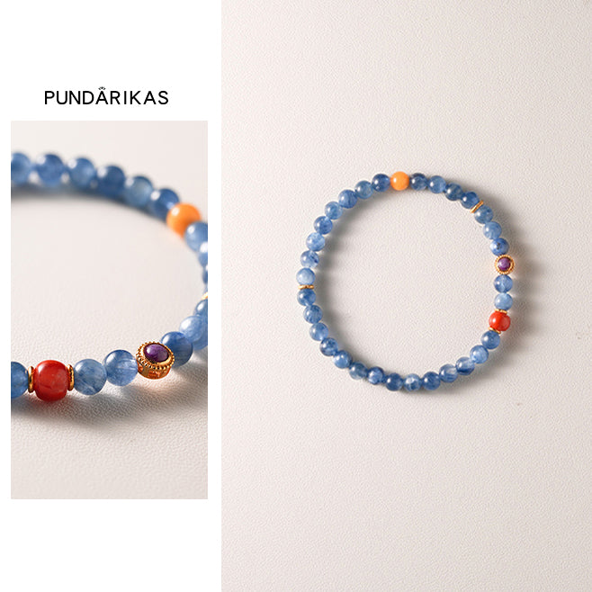 Blue Kyanitel Stone Peaceful Energy Healing Bracelet