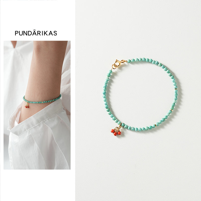 Natural Turquoise bracelet Handmade healing Stone Gift