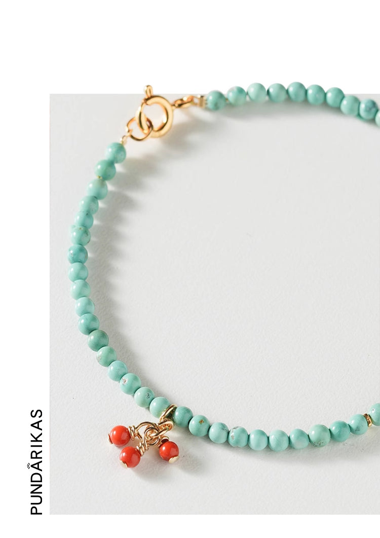 Natural Turquoise bracelet Handmade healing Stone Gift