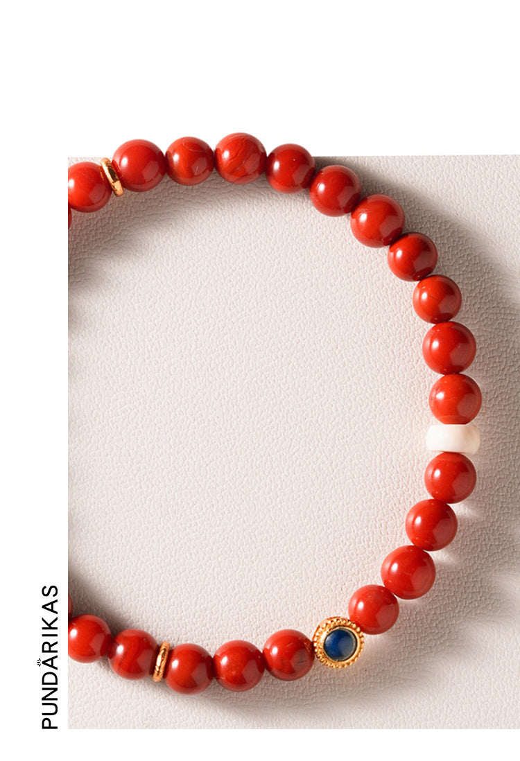 Cinnabar Bluewater kind of jadeite Southern Red Agate Bracelet